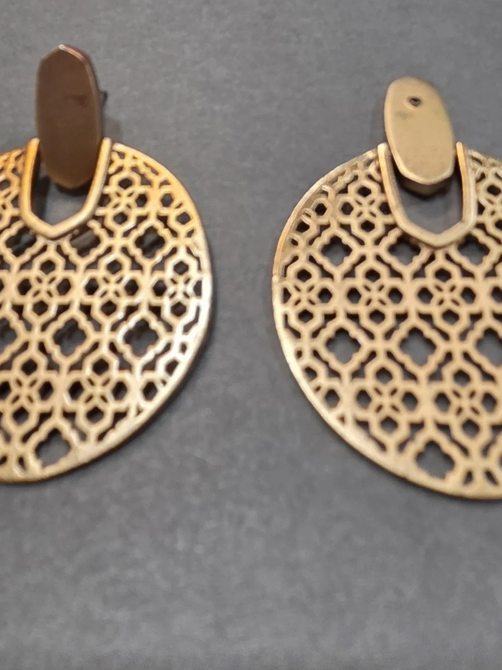 Kendra Scott Rose-Gold Filigree Disc Drop Earrings